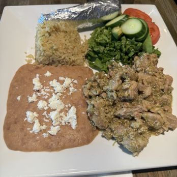 Harlowe's - Chili Verde. Rice and beans. - Seafood Near Me - Lakeport, California