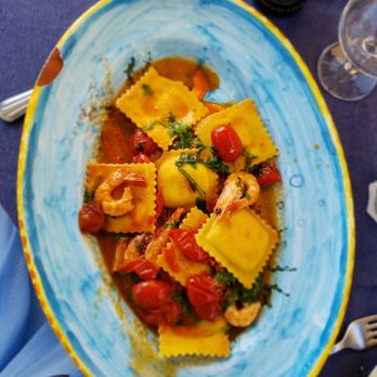 La Locanda del Fiordo - My plate of cheese ravioli with shrimp. - Seafood Near Me - Salerno, SA