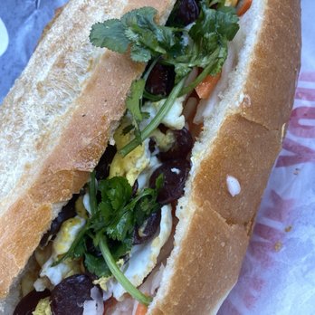 Thanh Huong - Fried egg and Chinese sausage banh mi - Vietnamese Near Me - San Jose, California Thanh Huong - Fried egg and Chinese sausage banh mi - Vietnamese Near Me - San Jose, California