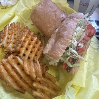 The Yeller Sub - Bacon torpedo and criss cross fries - Sandwiches Near Me - Albuquerque, New Mexico