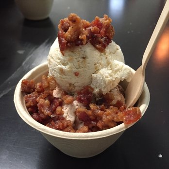 Long Beach Creamery - Elvis - peanut butter, banana, and peanut butter cookie ice cream with free candied bacon topping. The King would approve! - Ice Cream & Frozen Yogurt Near Me - Long Beach, California