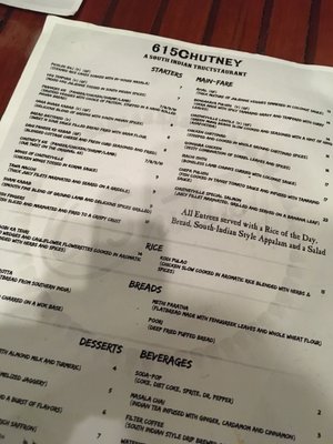 Menu photo 2 615chuTNey - A Very Indian Affair Nashville, TN Menu photo 2 615chuTNey - A Very Indian Affair Nashville, TN