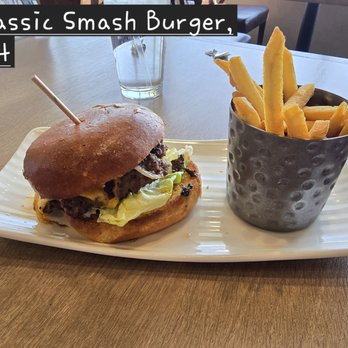 Maple & Rye - Classic Smash Burger, $14. 3/28/2026 - Maple & Rye in Surprise, AZ. - Coffee & Tea Near Me - Surprise, Arizona
