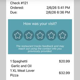 Ordered spaghetti with Garlic and Oil. But instead...just got garlic and oil. Ordered spaghetti with Garlic and Oil. But instead...just got garlic and oil.