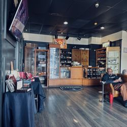 Dallas Cigars - View of shop and lounge. Walk-in humidor not shown.