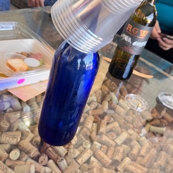 Rio Grande Winery - A glass of cold water with cups to stay hydrated. - Wineries Near Me - Las Cruces, New Mexico