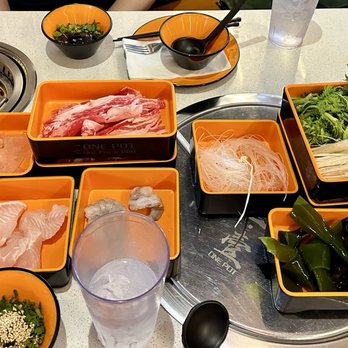 One Pot - Just some of the food we ordered - Korean Near Me - Cleveland Heights, Ohio One Pot - Just some of the food we ordered - Korean Near Me - Cleveland Heights, Ohio