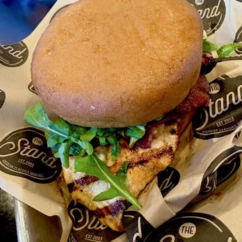 The Stand - American Classics Redefined - Grilled chicken sandwich on a gluten free bun - New American Near Me - Santee, California