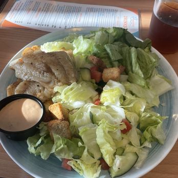 Groupers On The Gulf - Side salad with grilled grouper - Seafood Near Me - Indian Rocks Beach, Florida
