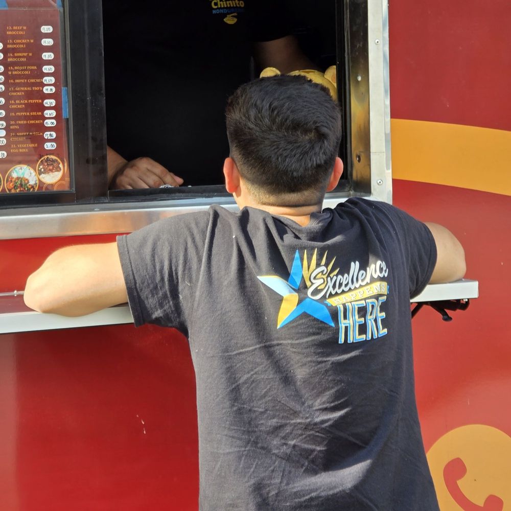 Chinito Hondureño - The customer's t-shirt read: "Excellence Here." - Chinese Near Me - Roanoke, Virginia Chinito Hondureño - The customer's t-shirt read: "Excellence Here." - Chinese Near Me - Roanoke, Virginia