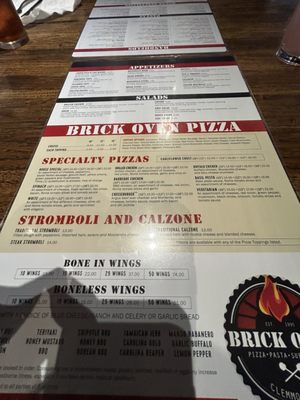 Menu photo 1 Brick Oven Pizzeria Clemmons, NC Menu photo 1 Brick Oven Pizzeria Clemmons, NC