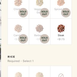 This screenshot was taken at 5pm on a Sat. Imagine going to Chipotle and they were sold out of everything and had no options? This screenshot was taken at 5pm on a Sat. Imagine going to Chipotle and they were sold out of everything and had no options?