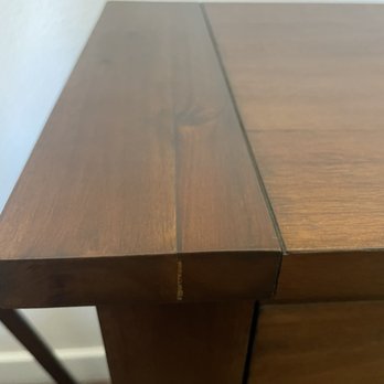 Living Spaces - Big crack trying to repair without telling the customer - Furniture Stores Near Me - Irvine, California Living Spaces - Big crack trying to repair without telling the customer - Furniture Stores Near Me - Irvine, California