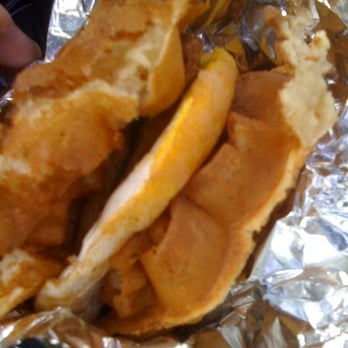 T&J Waffles - Breakfast waffle sandwich; 2 eggs and 2 sausage patties - Breakfast & Brunch Near Me - Laurel, Maryland T&J Waffles - Breakfast waffle sandwich; 2 eggs and 2 sausage patties - Breakfast & Brunch Near Me - Laurel, Maryland