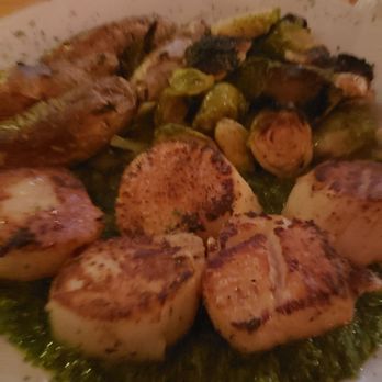 The Top - chimirurri with Scallops. - New American Near Me - Gainesville, Florida The Top - chimirurri with Scallops. - New American Near Me - Gainesville, Florida
