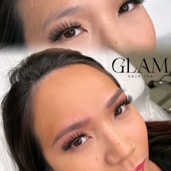 Glam Skin Ink - Before & After Pic for Nano Combo Brows - Skin Care Near Me - San Jose, California