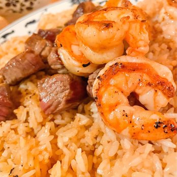 Sakura - a plate of rice, meat, and shrimp - Japanese Near Me - Eden, North Carolina