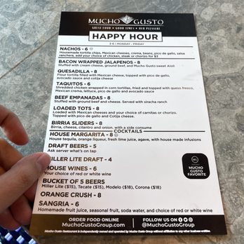 Mucho Gusto - Happy hour menu - Mexican Near Me - Gambrills, Maryland Mucho Gusto - Happy hour menu - Mexican Near Me - Gambrills, Maryland
