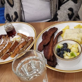The Speckled Egg PGH - Brown Butter French Toast, fruit bowl, eggs w/provolone and Bacon - Breakfast & Brunch Near Me - Pittsburgh, Pennsylvania The Speckled Egg PGH - Brown Butter French Toast, fruit bowl, eggs w/provolone and Bacon - Breakfast & Brunch Near Me - Pittsburgh, Pennsylvania
