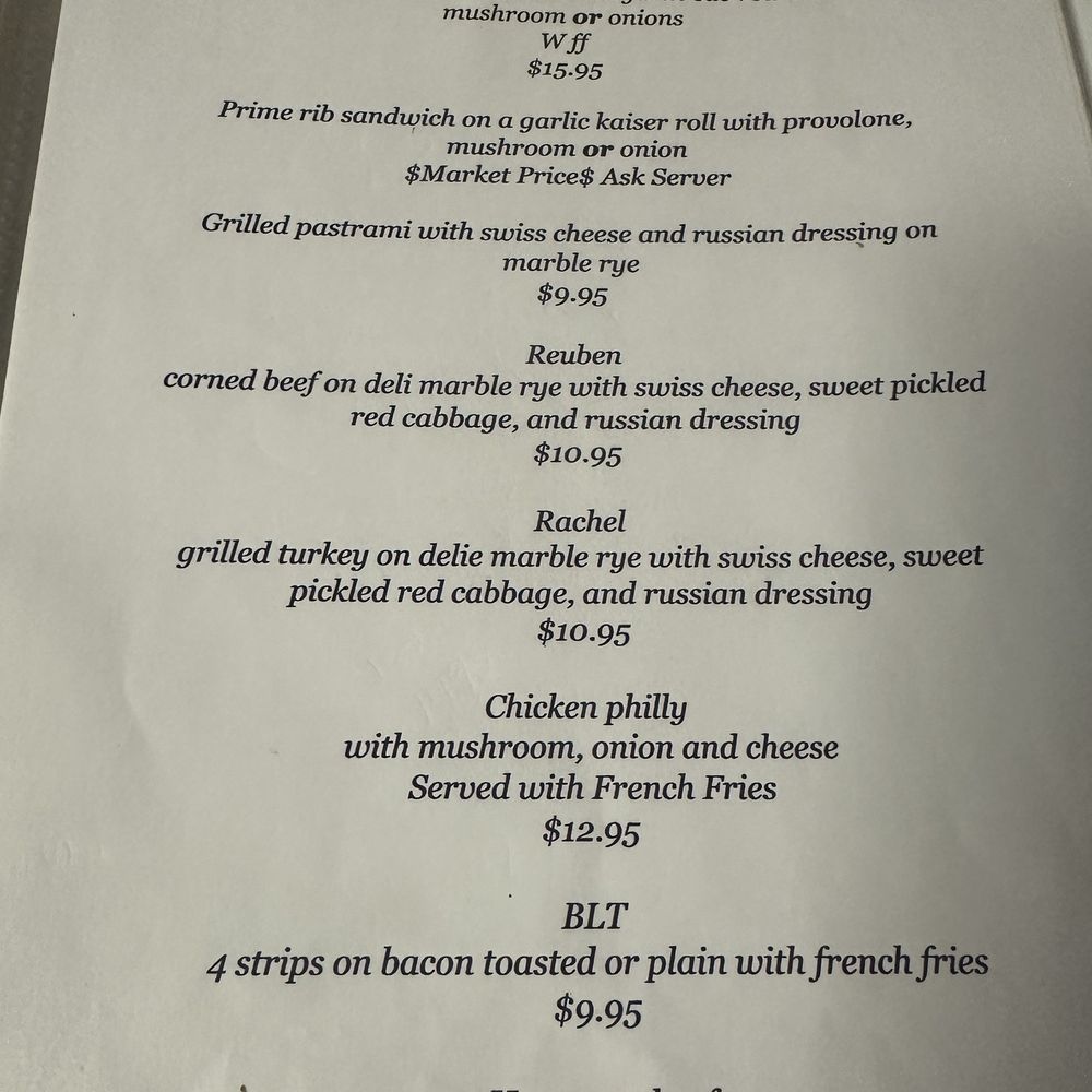 a menu for hot sandwiches a menu for hot sandwiches