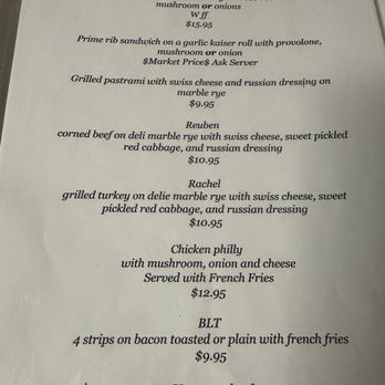 Lakeport Tavern - a menu for hot sandwiches - New American Near Me - Chittenango, New York