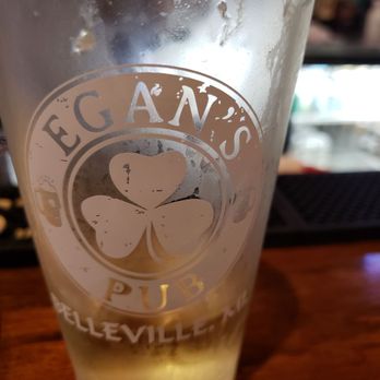 Egan's Pub - Frosted glass. What you put in it is up to you! - Irish Near Me - Belleville, Michigan