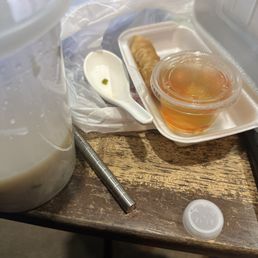 Pho and shrimp egg rolls Pho and shrimp egg rolls