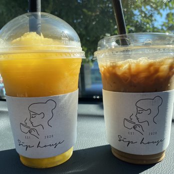 Sip House - Mango Slushy with Aloe Vera & Vietnamese iced coffee - Coffee & Tea Near Me - Seattle, Washington Sip House - Mango Slushy with Aloe Vera & Vietnamese iced coffee - Coffee & Tea Near Me - Seattle, Washington