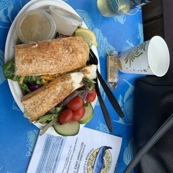 Harbor Fish Cafe - Fish salad so yummy - Seafood Near Me - Carlsbad, California