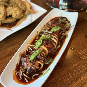 Hanshin Pocha - Grilled Whole Squid / 통오징어 구이 - Korean Near Me - Oakland, California Hanshin Pocha - Grilled Whole Squid / 통오징어 구이 - Korean Near Me - Oakland, California