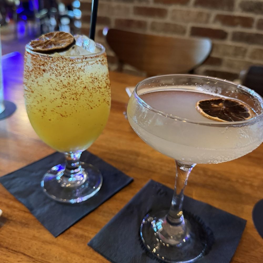 Tryst Kitchen + Cocktails - Lemon drop and spicy margarita (mocktail) - Cajun/Creole Near Me - San Antonio, Texas