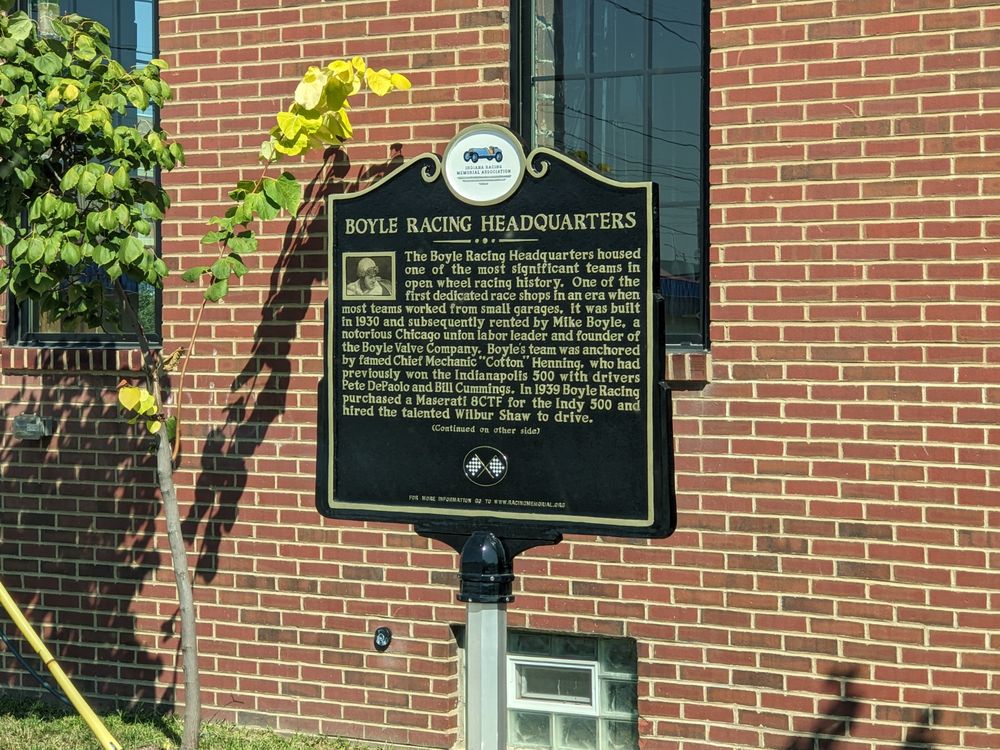 BOYLE RACING HEADQUARTERS 1701 Gent Ave, Indianapolis, Indiana