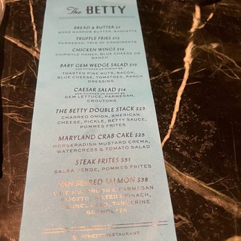 The Betty - Menu - Bars Near Me - Atlanta, Georgia The Betty - Menu - Bars Near Me - Atlanta, Georgia