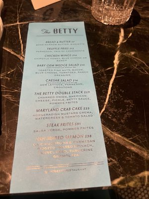 Menu photo 2 The Betty Atlanta, GA Menu photo 2 The Betty Atlanta, GA