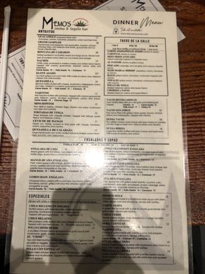 Menu photo 2 Memo's Cocina & Tequila Bar Turlock, CA