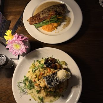 Corner Kitchen - Pecan Crusted Sunburst Trout, seared verlasso salmon - Breakfast & Brunch Near Me - Asheville, North Carolina