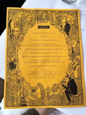 Menu photo 8 Zuni Café San Francisco, CA Menu photo 8 Zuni Café San Francisco, CA