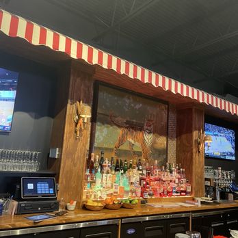 Mr B’s Tavern - Frank the Tiger oversees us all behind the bottles. - American Near Me - West Palm Beach, Florida Mr B’s Tavern - Frank the Tiger oversees us all behind the bottles. - American Near Me - West Palm Beach, Florida