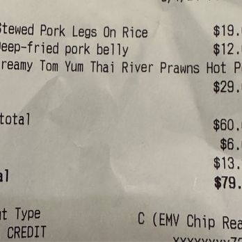 Sampannee Thai - Bill - Thai Near Me - Washington, DC, District of Columbia