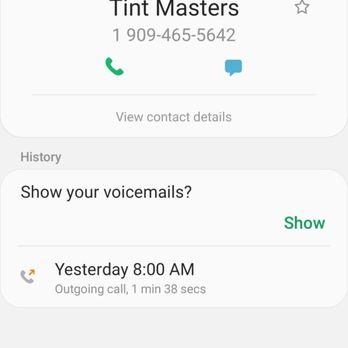 Tint Masters - A picture speaks a thousand words. 24 hours later and yet no return call. - Car Window Tinting Near Me - Ontario, California
