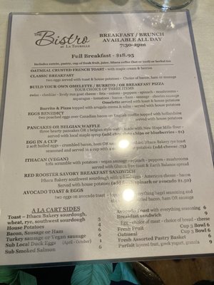 Menu photo 5 The Bistro at La Tourelle Ithaca, NY Menu photo 5 The Bistro at La Tourelle Ithaca, NY
