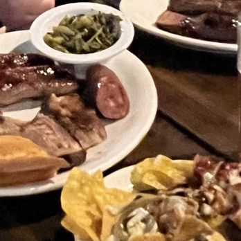 Smoking Butt Heads BBQ - The Judges plate and brisket nachos - Bars Near Me - Spartanburg, South Carolina