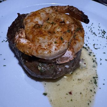 13 Prime Steak - Filet mignon added shrimp prawns (3 pcs) - Steakhouses Near Me - Clovis, California