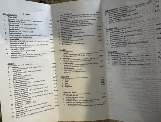 Menu photo 1 Yoshi Sushi Tampa, FL Menu photo 1 Yoshi Sushi Tampa, FL