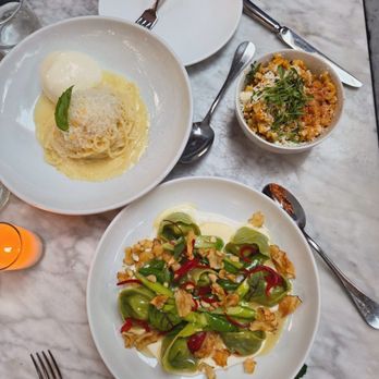 Ysabel - Lemon spaghetti, Artichoke tortellini, roasted corn - New American Near Me - West Hollywood, California Ysabel - Lemon spaghetti, Artichoke tortellini, roasted corn - New American Near Me - West Hollywood, California