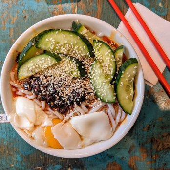 Kopitiam - Sesame noodles with egg - Malaysian Near Me - New York, New York Kopitiam - Sesame noodles with egg - Malaysian Near Me - New York, New York