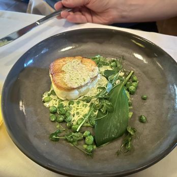 Garde Manger - Halibut with fresh peas and wild onions - Seafood Near Me - Montreal, Quebec