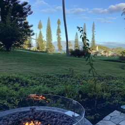 Private fire pit on our patio. Private fire pit on our patio.