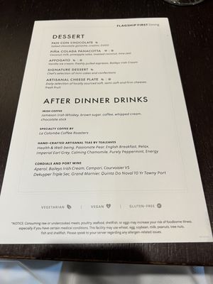 Menu photo 5 American Airlines Flagship Lounge Miami, FL