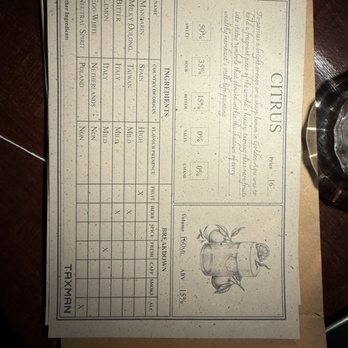 Taxman Cocktail Room - Menu - Cocktail Bars Near Me - Amsterdam, New Hampshire